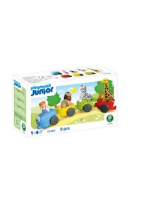 Konstruktions-Spielset Playmobil "Tierzug (72084), JUNIOR", bunt, Spielbausteine, Kinder, Kunststoff, Konstruktions-Spielset, Made in Europe
