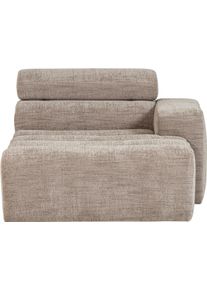 Sofaelement Woood "Novi Bezug mit verstellbarer Nackenst&uuml;tze B 109 x T 173 x H 86 cm", beige (natur, melier), B:109cm H:86cm T:173cm, Polsterelemente, Sofaelement, Tragkraft 120 kg, Maximale Verschlei&szlig;festigkeit