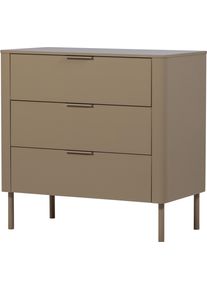 Sideboard Woood "Gunnar FSC-Mix Massivkiefer mit D&auml;mpfung Funktion, 94 x 52 x 93 cm", schlamm, B:94cm H:93cm T:52cm, FSC-zertifiziertes Massivholz, Sideboards, Sideboard, Abgerundete Ecken, Tragkraft 15 kg pro Schublade, einfach zu montieren