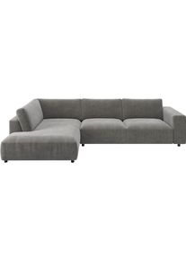 Ecksofa Musterring "MR LUCIA, Luxuri&ouml;se Wohlf&uuml;hlgarnitur von Musterring", grau (anthrazit), B:330cm H:81cm T:224cm, 88% Polyester, 12% Polyacryl, Sofas, Ecksofa, Erstklassige Kammerkissen, komfortable Umbauecke & zeitloser Look