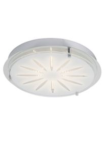 Brilliant Deckenleuchte "Cathleen", grau (chrom), 1, &Oslash; 33cm H: 5,5cm, 1 Stk., Leuchten, LED Wand- und Deckenlampe 33cm chrom, Deckenleuchte