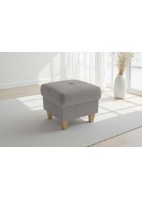 Sit & More Polsterhocker SIT & MORE, grau, B:58cm H:48cm T:58cm, 100% Polyester, Hocker, Polsterhocker