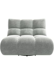 1,5-Sitzer Home Affaire "Cozy Bubble, 360 drehbarer Sessel, Breite 107 cm", grau, B:112cm H:82cm T:108cm, 100% Polyester, Sofas, 1 5-Sitzer, mit eleganter Steppung, Rundumbezug & weicher Polsterung