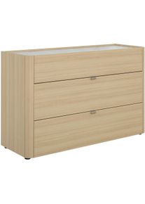 Kommode GAMI "SILVA KOMMODE 3 SCHUBLADEN", strukturierte eichenoptik, B:130cm H:83cm T:47cm, Spanplatte, Sideboards, Kommode, Eine praktische Kommode mit sehr hochwertiger Verarbeitung