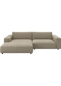 Ecksofa Musterring "MR LUCIA, Charakterstarker Lounge-Komfort von Musterring", sand, B:296cm H:81cm T:190cm, 95% Polyester, 5% Nylon, Sofas, Ecksofa, XXL-Longchair, erstklassige Kammerkissen & zeitloser Look
