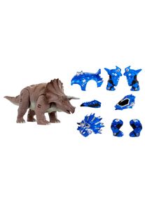 Actionfigur MGA Entertainment "Armosaurs Armor-Up Dinosaur- Triceratops - Cobalt", bunt, Spielfiguren, Kinder, Kunststoff, Actionfigur, mit Soundeffekt