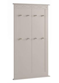 Garderobenpaneel OTTO HOME "Indra", kaschmir, bei, B:63cm H:100cm T:6cm, Massivholz, Garderobenpaneele, Garderobenpaneel, aus massiver Kiefer, FSC, 8 Haken, dezentes Ornament
