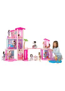 Puppenhaus Barbie "Barbie Traumvilla (2026)", rosa, Puppenh&auml;user, KinderB:182cm H:110cm T:58cm, Kunststoff, Puppenhaus, mit Licht, Sound, 2 Pools, 2 Rutschen, 2 H&auml;user, Aufzug, 3 Etagen, B:182cm H:110cm T:58cm