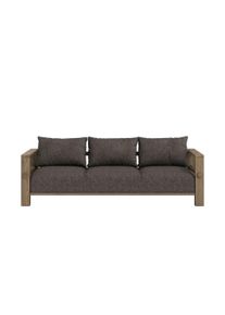 Sofa Karup Design "Bare Sofa, Schlafsofa mit Boxspring, 3-Sitzer, Couch, Bettfunktion", carob braun, mellow braun, B:225cm H:82cm T:94cm, Bezug: 100% Polyester. Kissenf&uuml;lling: Schaumstoffgranulat, Sofas, Sofa, Boxspring-Matratze mit Sprungfedern, 3 R&uuml;ckenkissen, Made in Europe