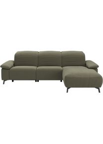 Ecksofa Musterring "MR 370, intelligenter Komfort im modernen Design", braun (oliv), B:280cm H:83cm T:180cm, 95% Polyester, 5% Nylon, Sofas, Ecksofa, Optionale Relaxfunktion, flexible Kopfteile & klappbare Armlehnen