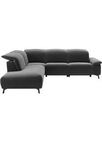 Ecksofa Musterring "MR 370, intelligenter Komfort im modernen Design", stone, B:288cm H:83cm T:241cm, 16% Baumwolle, 79% Polyester, 5% Polyacryl, Sofas, Ecksofa, Optionale Relaxfunktion, flexible Kopfteile & klappbare Armlehnen