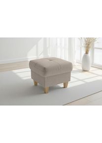 Sit & More Polsterhocker SIT & MORE, taupe, B:58cm H:48cm T:58cm, 95% Polyester 5% Polyamid, Hocker, Polsterhocker