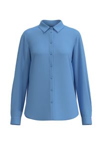 Hemdbluse Seidensticker, Damen, Gr. XS (34), hellblau, 100% Viskose, unifarben, regular fit, ohne Ausschnitt, Blusen Hemdbluse, 1/1 Kragen Uni