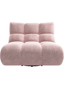 1,5-Sitzer Home Affaire "Cozy Bubble, 360 drehbarer Sessel, Breite 107 cm", rosewood, B:112cm H:82cm T:108cm, 100% Polyester, Sofas, 1 5-Sitzer, mit eleganter Steppung, Rundumbezug & weicher Polsterung