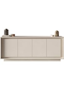 Sideboard Home Affaire "Sky, B/T 207/50 cm, Kommode/Anrichte/Stauraumschrank, 4 T&uuml;ren", cashmere, B:207cm H:80cm T:50cm, Holzwerkstoff, Sideboards, Sideboard, Softclosing, Korpus & Front 22 mm stark, Rahmen-Optik