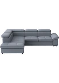 Sit & More Ecksofa SIT & MORE "Viola", grau (graublau), B:249cm H:73cm T:226cm, Sofas, Ecksofa, optional mit Bettfunktion