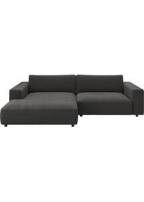 Ecksofa Musterring "MR LUCIA, Charakterstarker Lounge-Komfort von Musterring", anthrazit, B:296cm H:81cm T:190cm, 95% Polyester, 5% Nylon, Sofas, Ecksofa, XXL-Longchair, erstklassige Kammerkissen & zeitloser Look