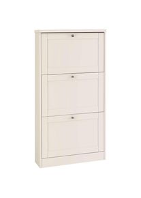 Schuhschrank OTTO HOME "Heide", kaschmir, B:70cm H:130cm T:19cm, FSC-zertifizierter Holzwerkstoff, Schr&auml;nke, Schuhschrank, Breite 70 cm, mit 3 Klappen und Facettenfront, H&ouml;he ca. 130 cm