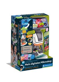 Experimentierkasten Clementoni "Galileo Lab, Mein digitales Mikroskop", wei&szlig;, neutral, Experimentierk&auml;sten, Kinder, Experimentierkasten, mit Wi-Fi-Kamera und 2 Lichtern