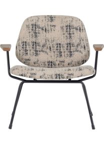 Loungesessel Woood "Aure mit Olly-Gewebtem Bezug und Armlehnen B 69 x T 64 x H 69 cm", beige, B:69cm H:69cm T:64cm, Sessel, Loungesessel, Sehr hohe Verschlei&szlig;festigkeit, Tragkraft 120 kg unregelm&auml;&szlig;iges muster