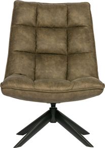 Drehsessel Woood "Jouke mit Kunstleder-Bezug und Drehmechanismus B 70 x T 85 x H 90 cm", gr&uuml;n, B:70cm H:97cm T:85cm, Sessel, Drehsessel, Sitzh&ouml;he 46&ndash;42 cm, Tragkraft 140 kg, pulverbeschichtetes Metallgestell