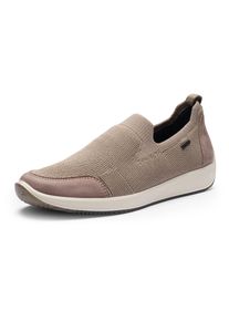 Slip-On Sneaker Ara "LISSABON", Damen, Gr. 4 (37), beige (hellbeige), Microfaser, Textil, unifarben, Schuhe Slip-On Sneaker, Slipper, Sneaker in Komfortweite G (= weit)