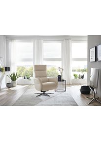 Relaxsessel DIE PLANBAR "PN-RS20038 mit Metallsternfu&szlig; inkl. Relaxfunktion und Kopfverstellung", beige (torro pearl), B:78cm H:109cm T:83cm, Sessel, Relaxsessel, 360 drehbar, mit Gasdruckverstellung