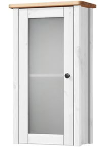H&auml;ngeschrank Welltime "Sylt", wei&szlig;, honig, B:40cm H:70cm T:20cm, Massivholz, Schr&auml;nke, H&auml;ngeschrank, Breite 40 cm, aus Massivholz Kiefer