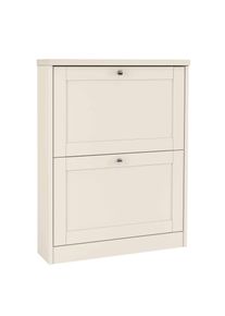 Schuhschrank OTTO HOME "Heide", kaschmir, B:70cm H:90cm T:19cm, FSC-zertifizierter Holzwerkstoff, Schr&auml;nke, Schuhschrank, Breite 70 cm, mit 2 Klappen und Facettenfront