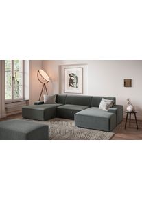 Hocker Trendmanufaktur "Wien, XXL Polsterhocker, passende Erg&auml;nzung zur Serie", anthrazit, B:115cm H:44cm T:66cm, 95%Polyester, 5%Polyamide, Hocker, Hocker, in trendigem Cordstoff, gro&szlig;z&uuml;ge Breite von 112 cm