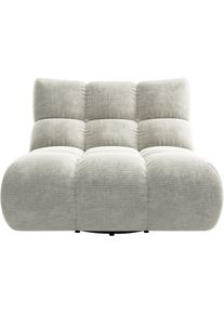 1,5-Sitzer Home Affaire "Cozy Bubble, 360 drehbarer Sessel, Breite 107 cm", nature, B:112cm H:82cm T:108cm, 100% Polyester, Sofas, 1 5-Sitzer, mit eleganter Steppung, Rundumbezug & weicher Polsterung