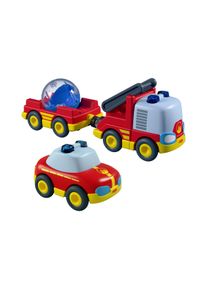 Spielzeug-Feuerwehr Haba "Fahrzeug-Set Feuerwehr", rot, Spielzeugfahrzeuge, Kinder, Spielzeug-Feuerwehr
