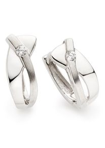Paar Creolen Bruno Banani "Schmuck Geschenk Silber 925 Ohrschmuck Ohrringe", bunt (silberfarben, wei&szlig;, kristallwei&szlig;), Ohrringe, Damen, Silber 925 (Sterlingsilber), Paar Creolen, mit Zirkonia (synth.)