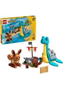 Konstruktionsspielsteine Lego "SMART Play: Evoli und Lapras auf Schatzsuche (72162), Lego Pok&eacute;mon", bunt, Spielbausteine, Kinder, Kunststoff, Konstruktionsspielsteine, Mit SMART Brick kombatibel (nicht enthalten)