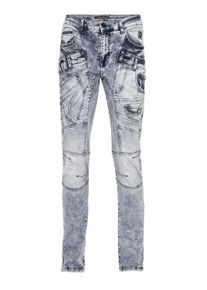 Cipo & Baxx Regular-fit-Jeans CIPO & BAXX "Cipo & Baxx Jeans DENIM", Herren, Gr. 30-32, L&auml;nge 32, blau, Obermaterial: 98% Baumwolle CO. 2% Elasthan EL., regular fit, Jeans Regular-fit-Jeans, bequeme Jeans mit coolen Ziernahtelementen, CD598