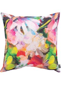 HOCK Dekokissen H.O.C.K. "Flower", bunt (bunt, bedruckt gebl&uuml;mt), B:50cm H:10cm L:50cm, Polyacryl, Dekokissen_Sitzkissen_Kissenh&uuml;llen, Dekokissen, im farbenfrohen Design, Kissenh&uuml;lle mit F&uuml;llung, 1 St&uuml;ck