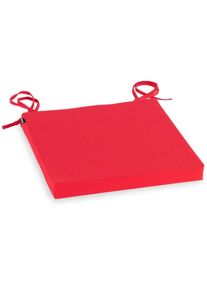 HOCK Stuhlkissen H.O.C.K. "Classic Uni Outdoor", rot (rot, unifarben), B:40cm H:4cm L:40cm, Polyacryl, Dekokissen_Sitzkissen_Kissenh&uuml;llen, Stuhlkissen, wasser- und schmutzabweisend