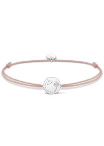 Armband Thomas Sabo "Little Secret WISHES COME TRUE", silberfarben, beige, wei&szlig;, wei&szlig;, Armb&auml;nder, Damen, Nylon Silber 925 (recycelt), Nylon, Silber 925 (recycelt), Armband, mit Zirkonia