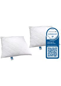 Microfaserkissen Jekatex "Antibac", wei&szlig;, B:80cm L:80cm, Bezug: 100% Polyester. F&uuml;llung: 100% Polyester, Kopfkissen, Microfaserkissen, Kopfkissen 40x80, 80x80 cm, im Einzel- oder Doppelpack