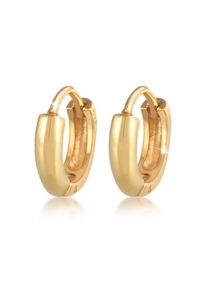 Paar Creolen Elli Premium "Ohrringe Creolen Basic Klassisch Rund 585 Gelbgold" Gr. 11, gold, Ohrringe, Damen, 11, ohne Stein, Gelbgold 585, Paar Creolen