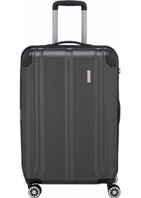 Hartschalen-Trolley Travelite "CITY Reisekoffer Hartschale", Damen, Gr. 78 l, grau (anthrazit), ABS, matt, unifarben, Basic, Koffer Hartschalen-Trolley, mit TSA-Schloss, robustes ABS Reisegep&auml;ck