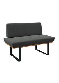 James Wood , Anthrazit , Holz, Metall, Textil , Eiche , vollmassiv , 130x48x90 cm , in verschiedenen Gr&ouml;&szlig;en erh&auml;ltlich ,