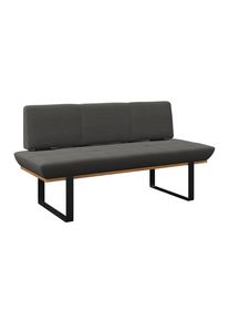 James Wood , Schwarz , Holz, Metall, Textil , Eiche , vollmassiv , 170x48x90 cm , in verschiedenen Gr&ouml;&szlig;en erh&auml;ltlich ,
