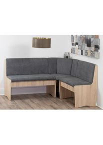 P & B , Grau, Sonoma Eiche , Textil, Holzwerkstoff , Uni , seitenverkehrt montierbar , 125x89x165 cm , Truhe im Sitz ,