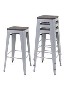 MCW BARHOCKER Grau 4er-Set