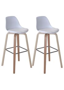 MCW BARHOCKER Wei&szlig;eiche Dekor 2er-Set