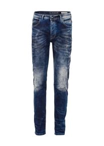 Cipo & Baxx Tapered-fit-Jeans CIPO & BAXX "Cipo & Baxx Jeans", Herren, Gr. 33-34, L&auml;nge 34, blau, Obermaterial: 98% Baumwolle CO. 2% Elasthan EL., Jeans Tapered-fit-Jeans, mit cooler Waschung und Ziern&auml;hten, CD-286