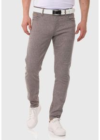 Cipo & Baxx Stoffhose CIPO & BAXX "Cipo & Baxx Hose", Herren, Gr. 32-34, L&auml;nge 34, grau, Obermaterial: 41% Baumwolle CO. 37% Polyester PES. 20% Viskose CV. 2% Elasthan EL., regular fit, Hosen Stoffhose, im unifarbenen Look