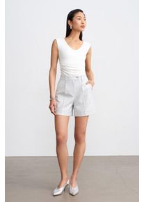 Hoge taille op maat gemaakte geweven shorts