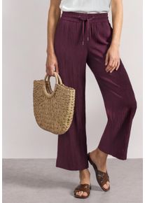 7/8-Hose Street One "Style Emee", Damen, Gr. 36, L&auml;nge 30, lila (rustic rouge), Web, Obermaterial: 85% Viskose, 15% Nylon. Futter: 100% Polyester, unifarben, loose fit 7/8-L&auml;nge, Hosen 7/8-Hose, Angenehmer Viskosemix mit feiner Struktur